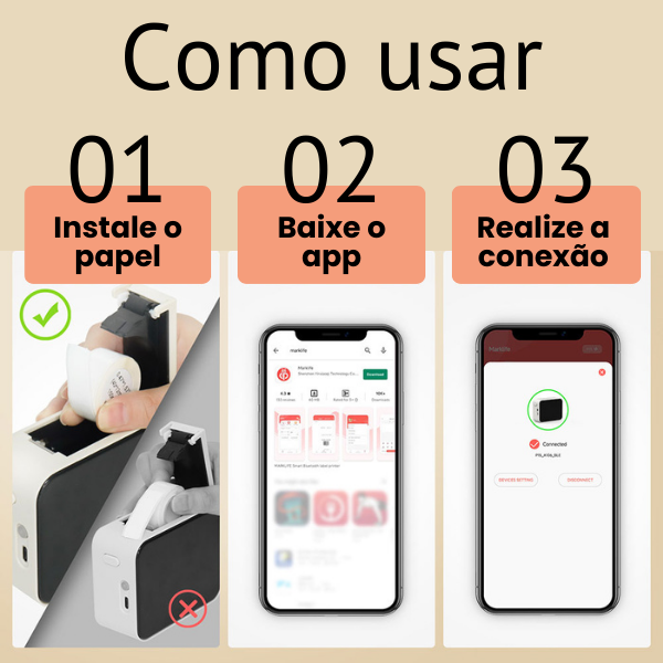 Mini Impressora - Bluetooth