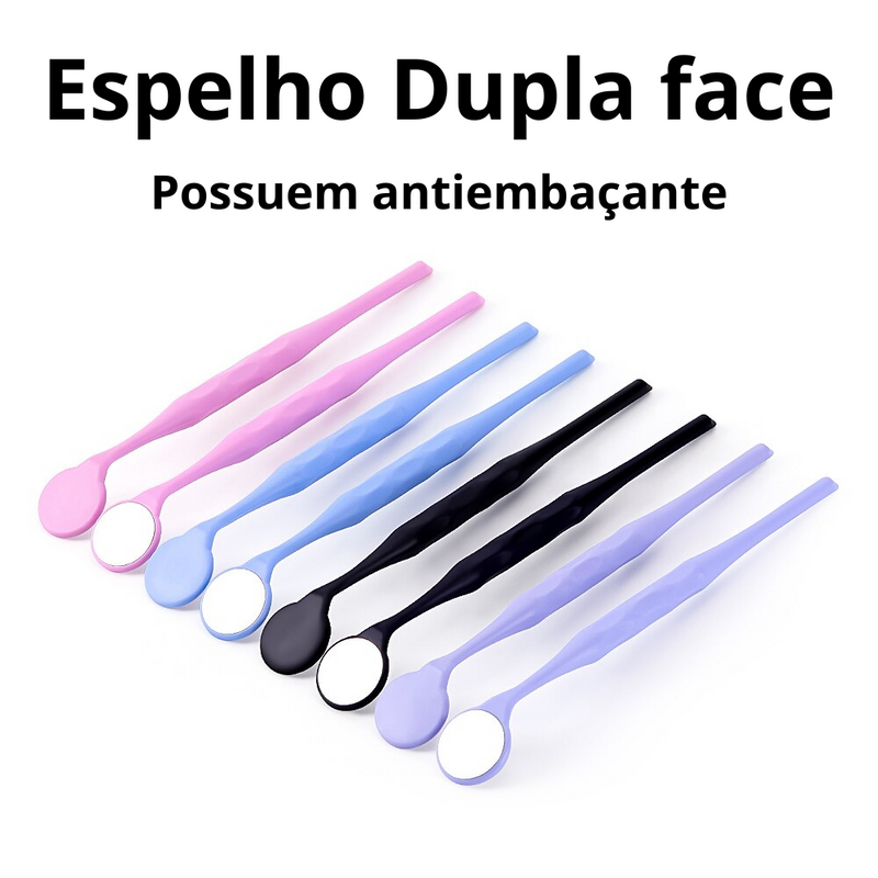 Espelho Bucal Dupla Face - 10 unidades
