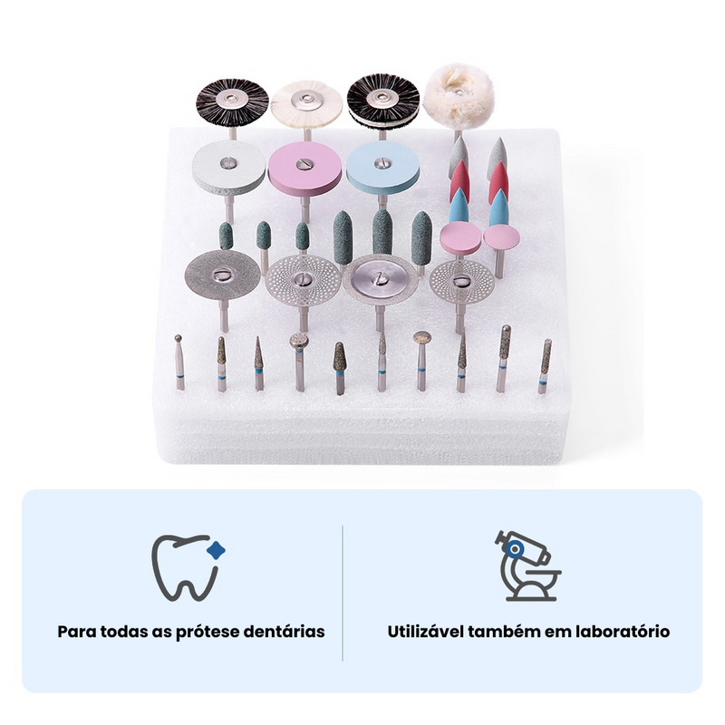 Kit Polimento e Acabamento para Prótese
